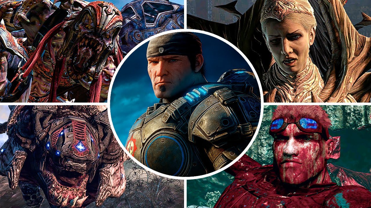 Gears of War 2 - All Bosses & Ending (4K 60FPS)
