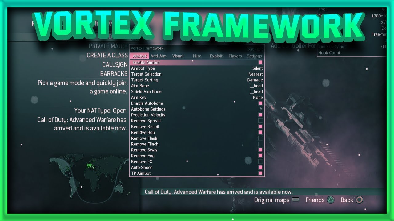 [PS3/MW3] Vortex Framework (Protections, Aimbot, Unlock All,