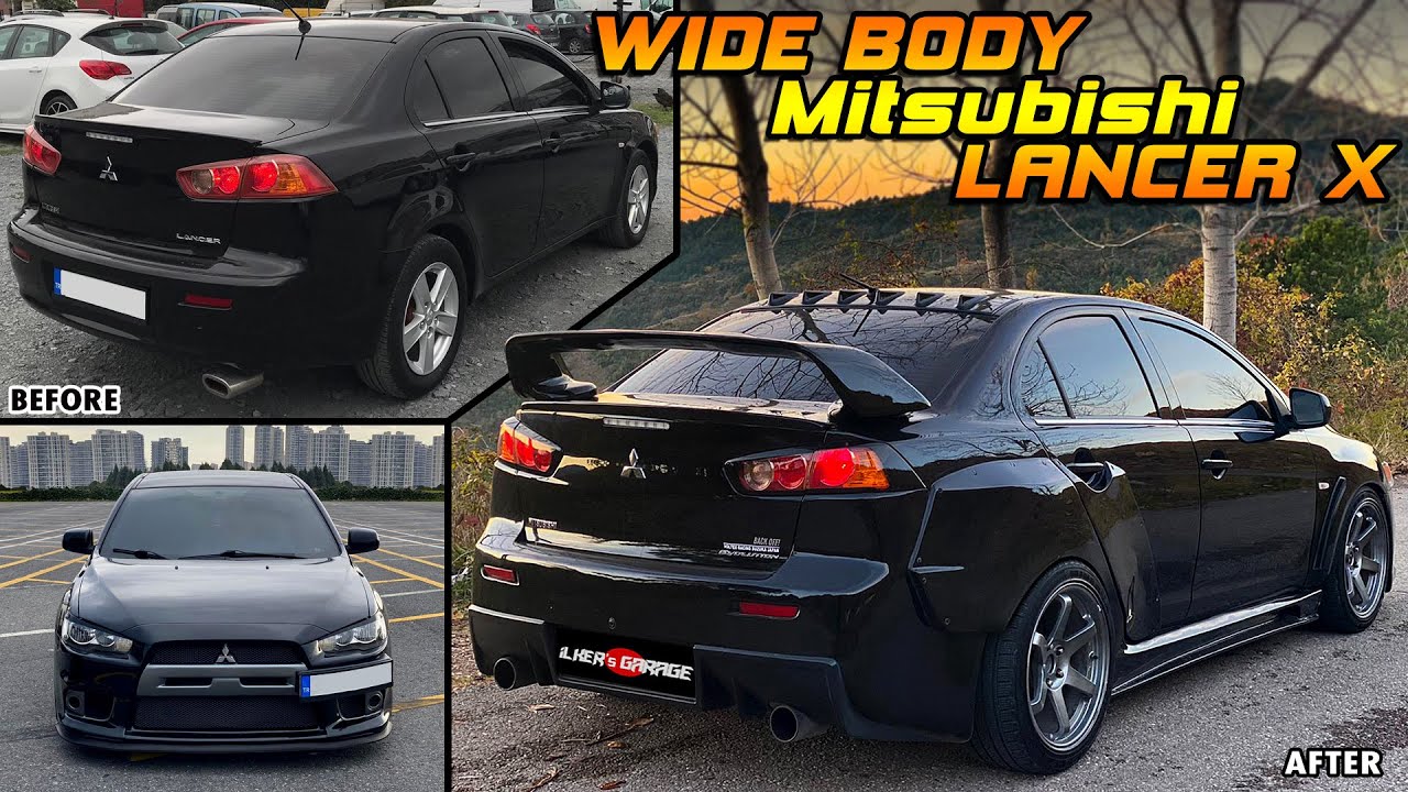 Mitsubishi LancerX Dark WideBody // Сборка за 10 минут \\ Not Evo X - Часть 2 #stayhome