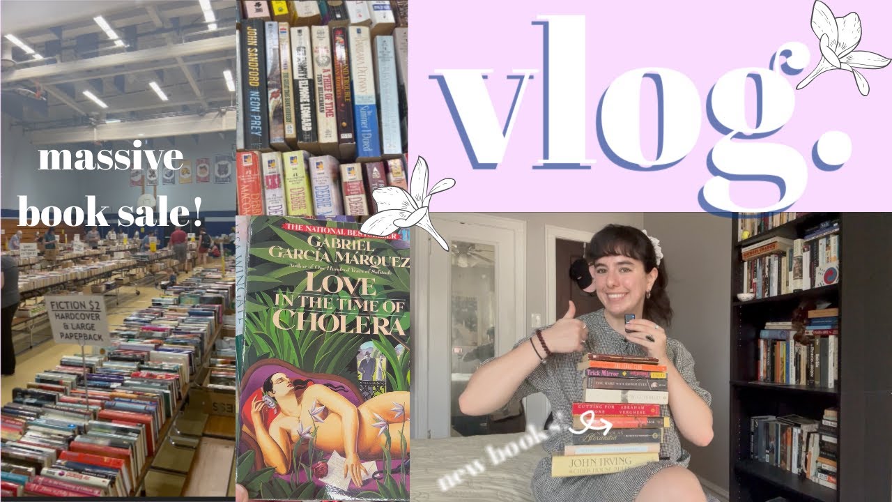 a lil summer vlog! come with me to a book sale in the Chicago suburbs :)