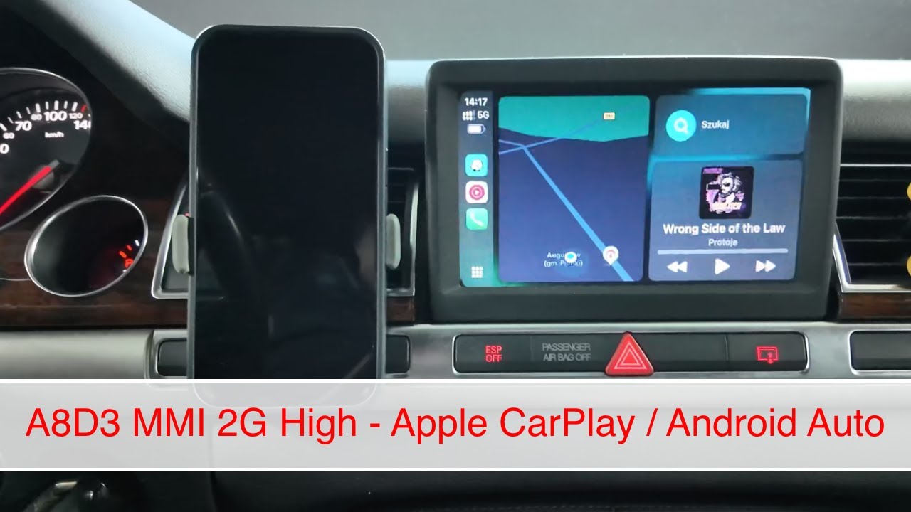 A8D3 Montaż Apple CarPlay i Android Auto z MMI 2G High