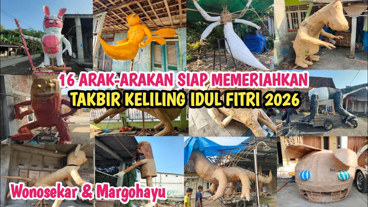 Wow‼️Inilah 16 Arak-arakan Berbagai Macam Karakter Siap Memeriahkan Takbir keliling IDUL FITRI 2026