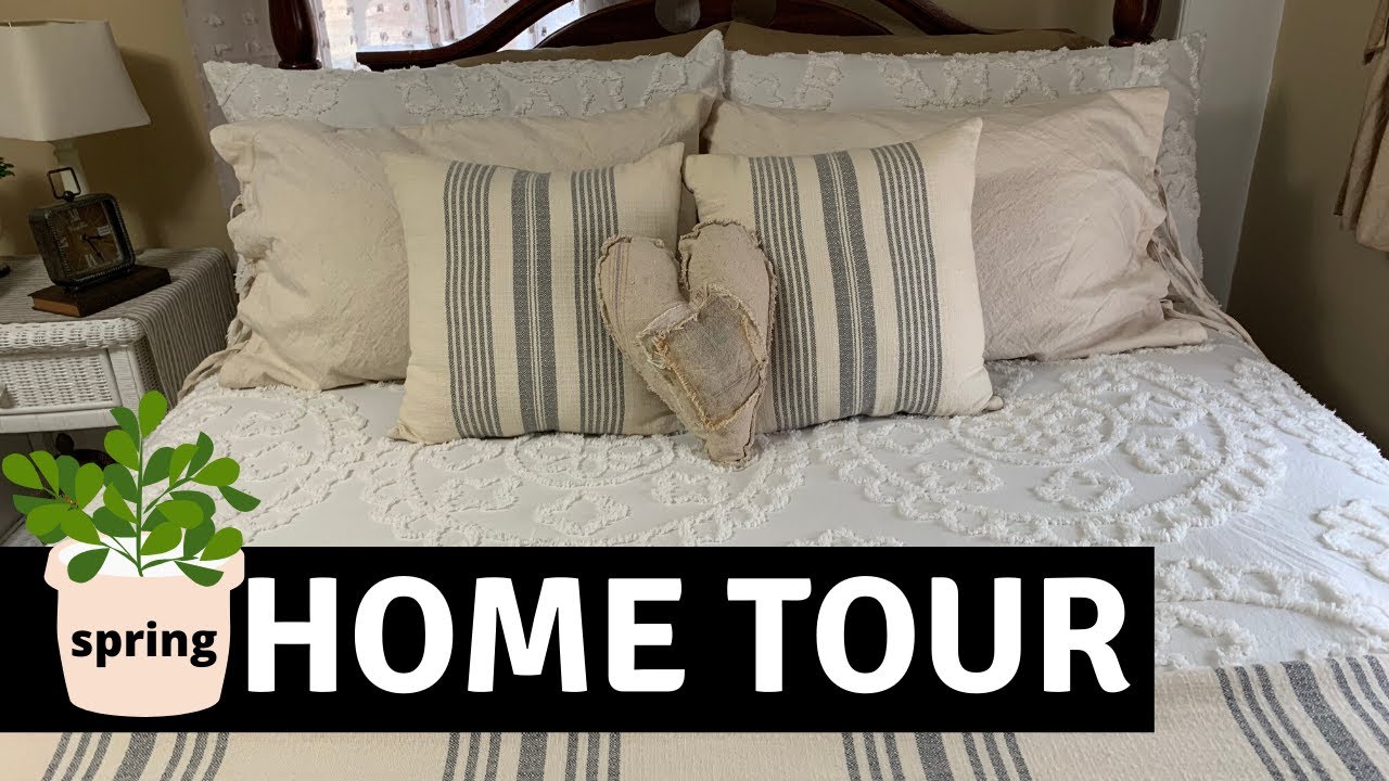 Spring Decor Home Tour 2020 - RUSTIC FARMHOUSE TOUR - Primitive Decor - CUTE!!!