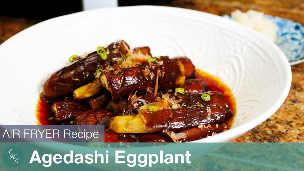 How to make easy Air Fryer Eggplant Agebidashi (Japanese Agedashi Nasu / Ohitashi Style)