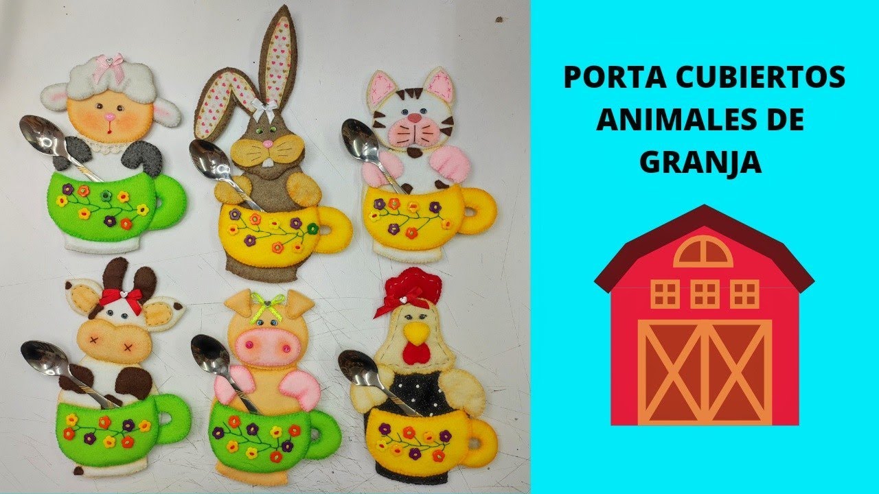 COMO HACER PORTA CUBIERTOS DE ANIMALES.