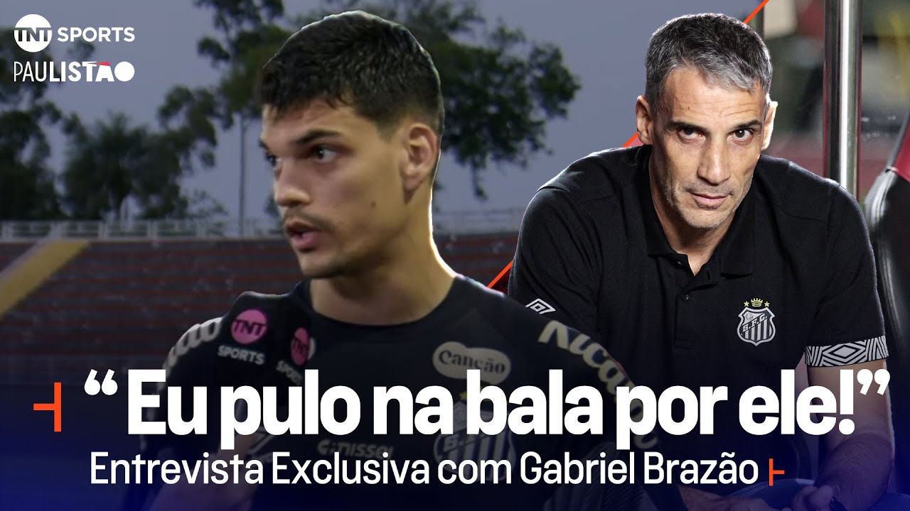 GABRIEL BRAZÃO ELOGIA VOJVODA, É SINCERO SOBRE AMBIENTE DO SANTOS E COMENTA OSCILAÇÃO DO PEIXE!