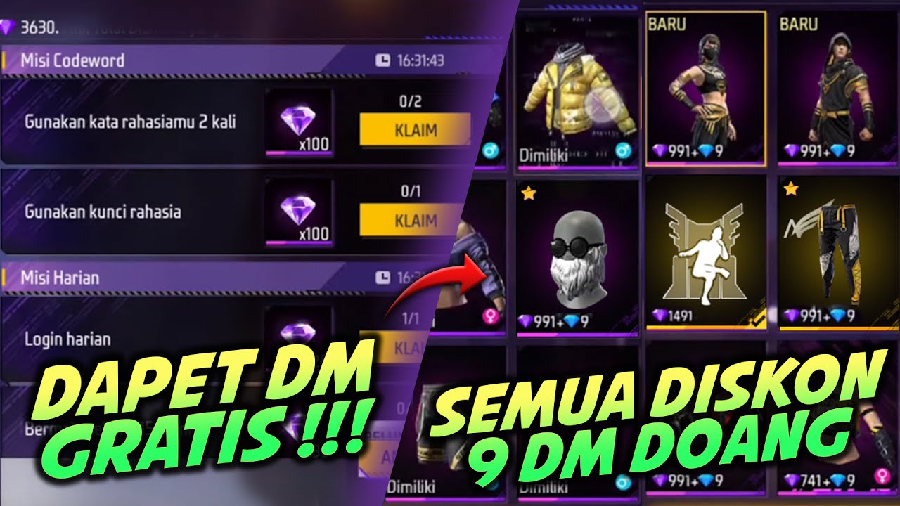 10.000 DIAMOND GRATIS BUAT SEMUA PLAYER FF!! EVENT DIAMOND UNGU RILIS AUTO BORONG SEMUA