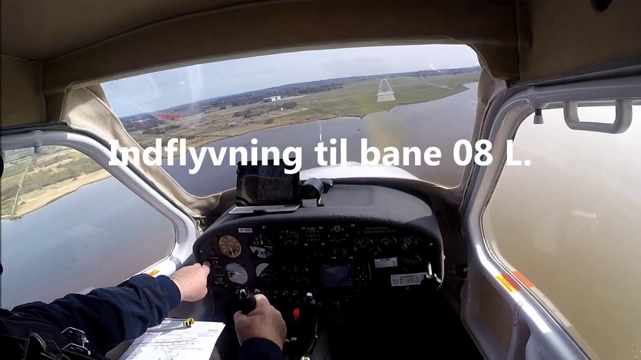 Approaching EKYT Aalborg airport, in Denmark. April 12. 2016.