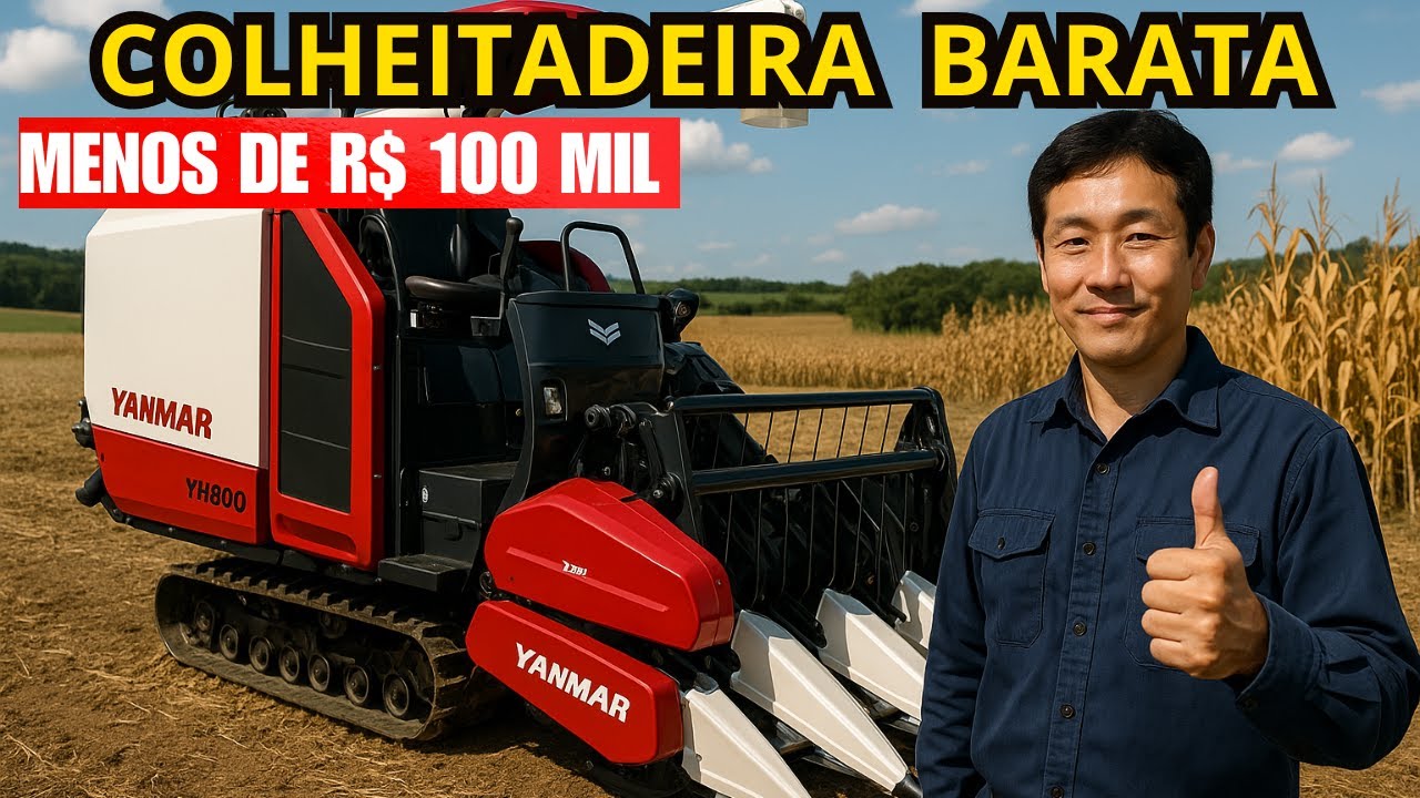 A Nova COLHEITADEIRA  Que Vai Dominar o Brasil! A COLHEITADEIRA MAIS BARATA!!! YANMAR YH 880