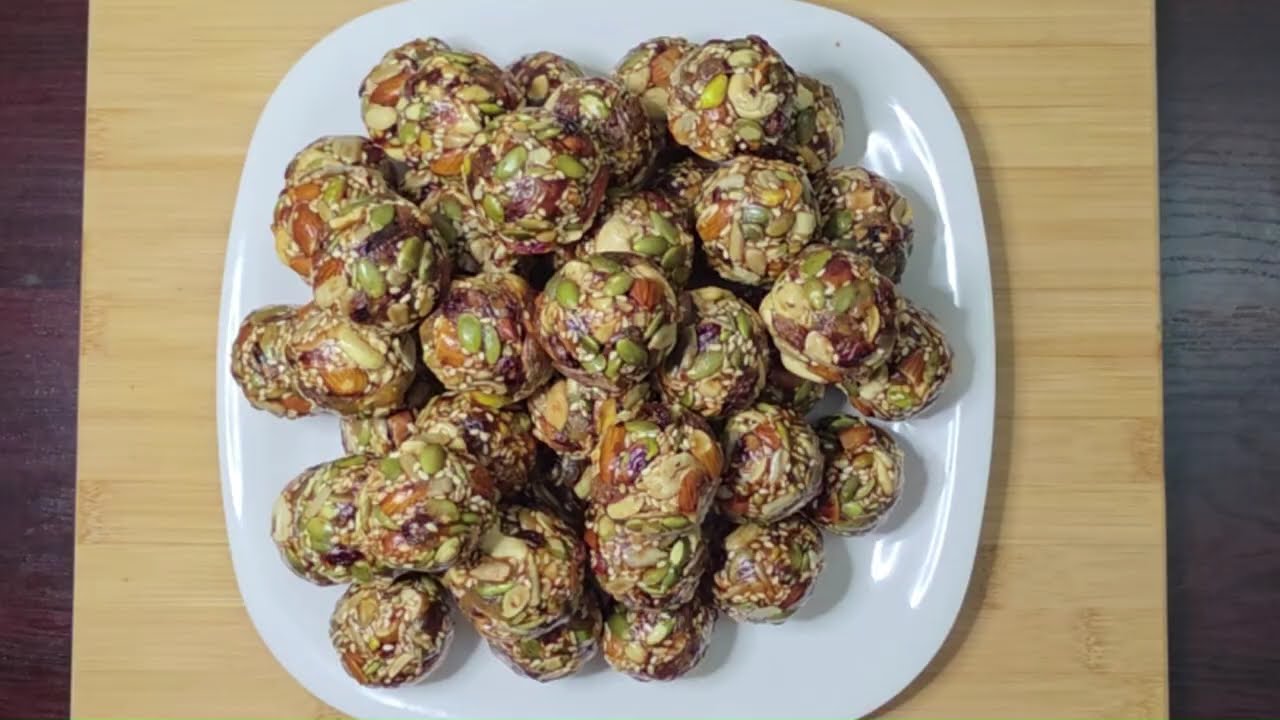 Dates and Dry Fruits Laddu Recipe I Healthy Dry Fruits Laddu (No added Sugar) #food  #sweet #laddu