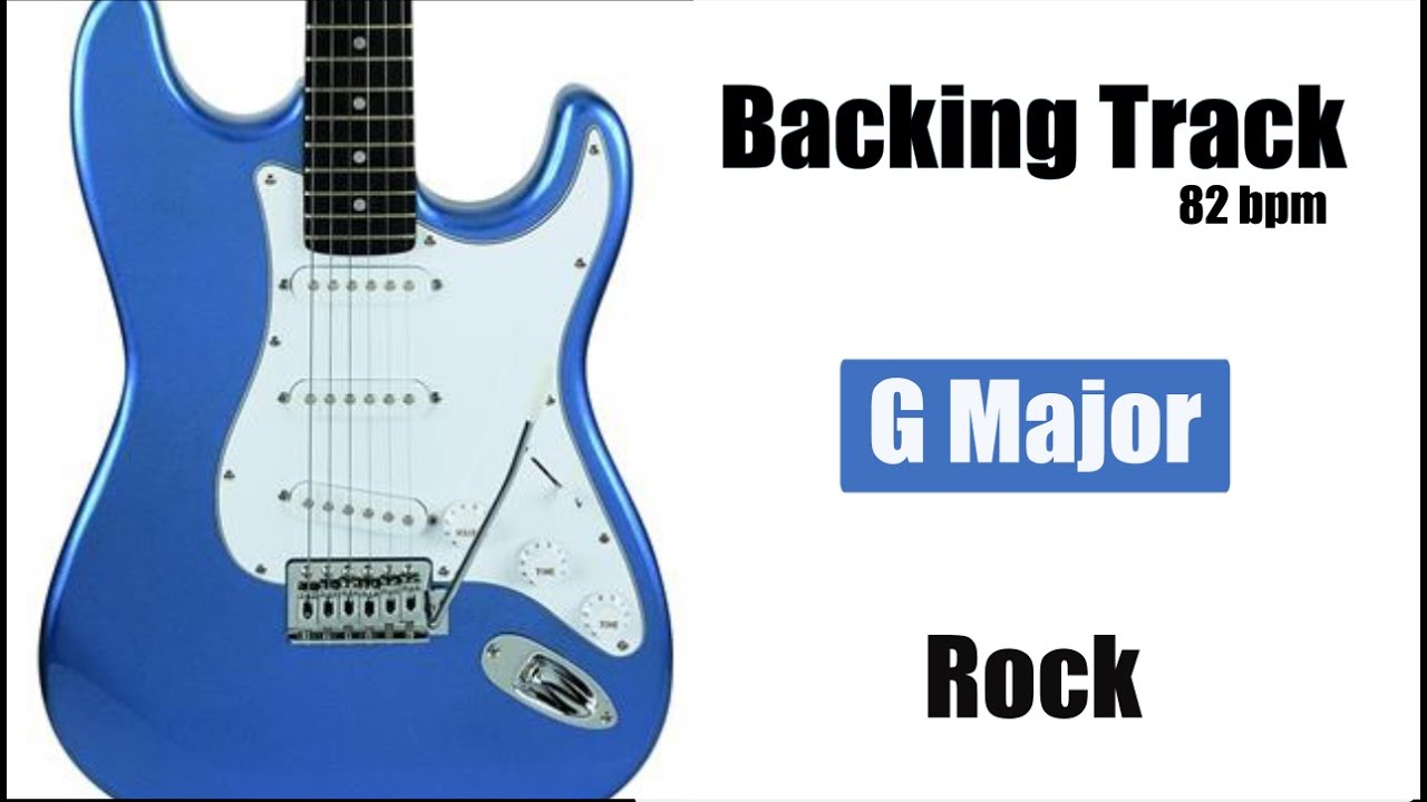 Backing Track Rock G Major 82bpm #guitarjam, #rugyguitar