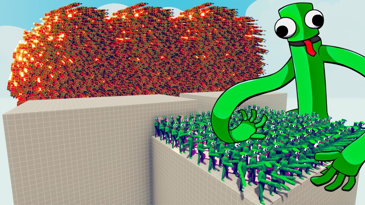 200x GREEN RAINBOW FRIEND + 1x GIANT vs EVERY GOD - Totally Accurate Battle Simulator TABS