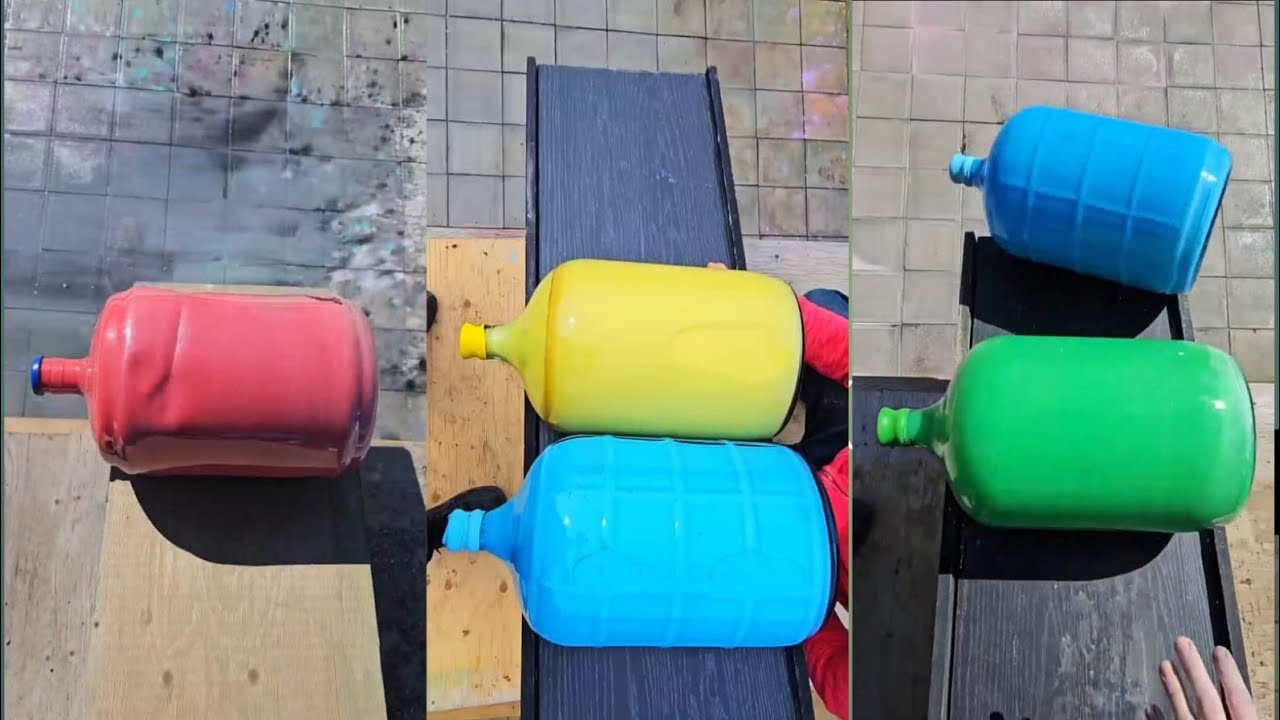 🎈Breaking Glass Bottles and Balloon Drops! Crushing Crunchy & Soft Things!🔥