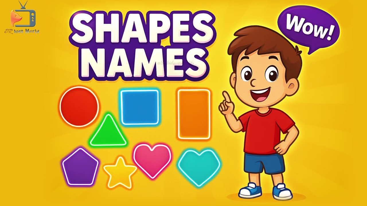 Learn Shapes in English &ndash; Fun Animated Tutorial for Kids! #kidslearning #shapes #education