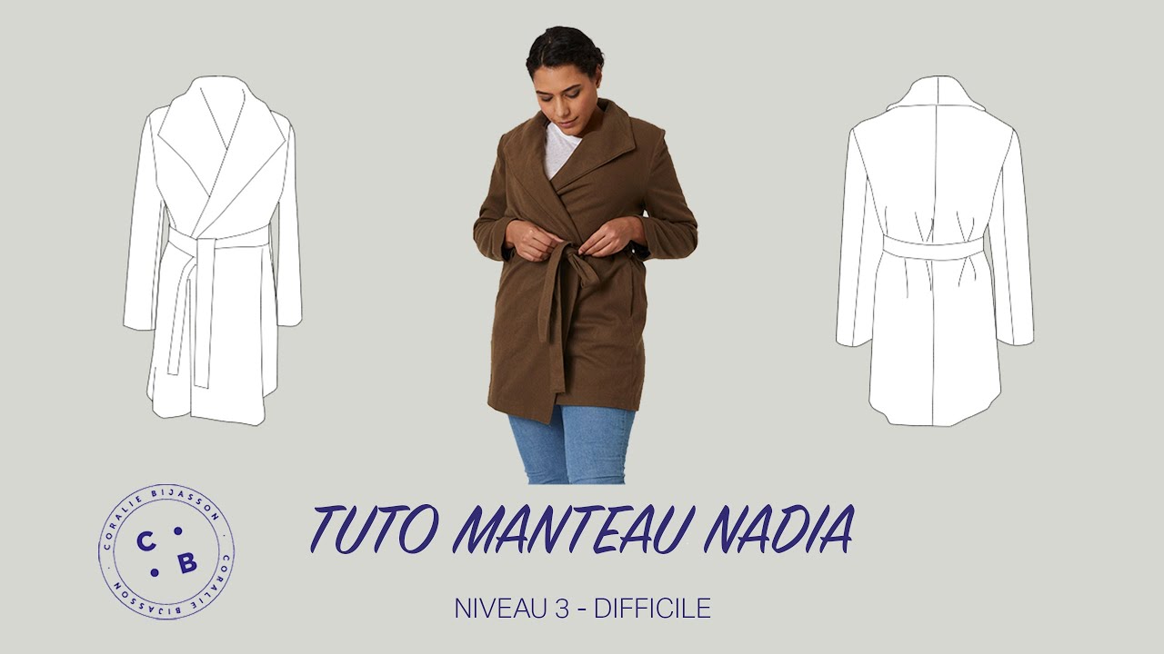 Nadia, le tuto du patron de couture du manteau Nadia