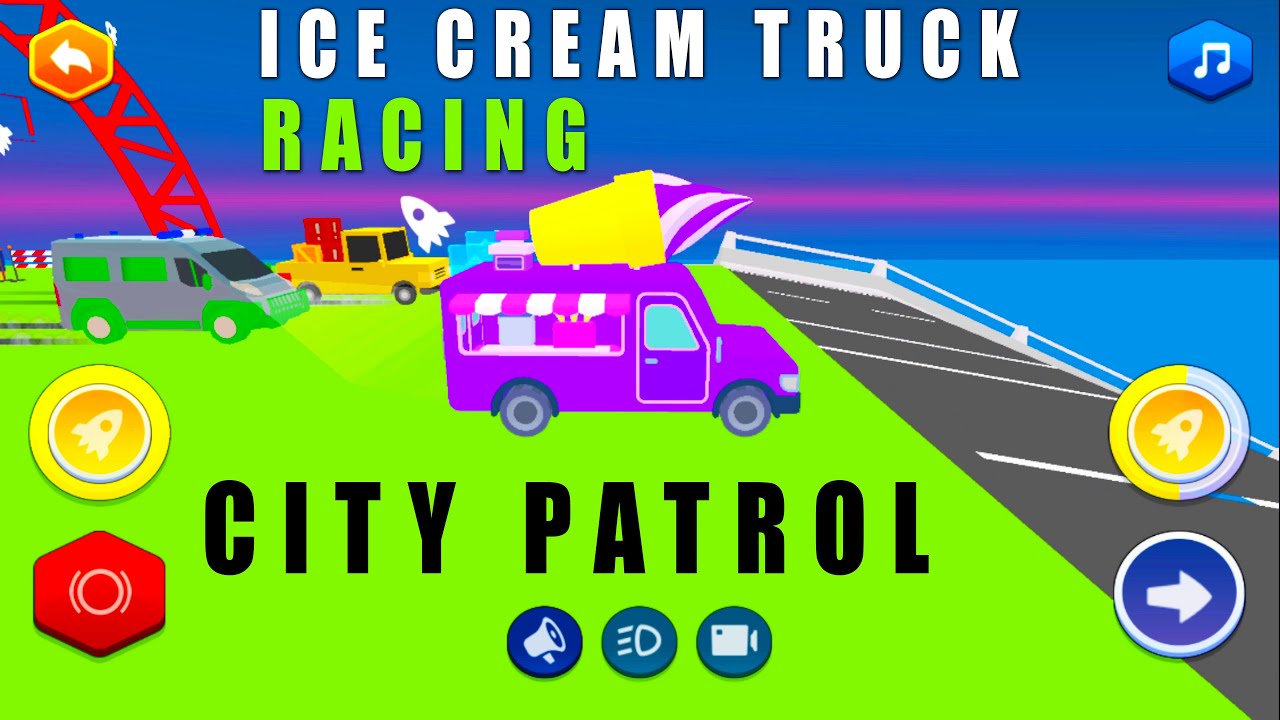 City Patrol : Jump Race Car Game Android Gameplay | Ice Cream Truck Racing 