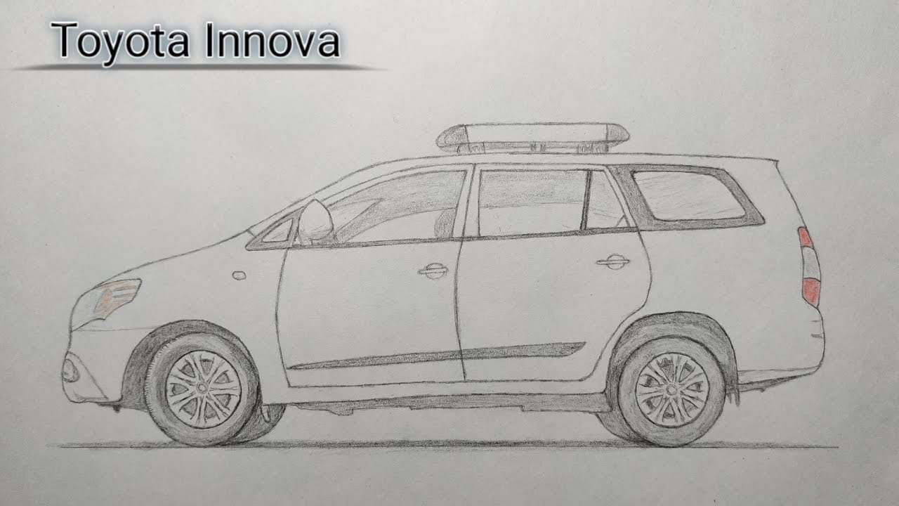 How To Draw Toyota Innova | Toyota Innova Drawing | Car Drawing | Car Sketch