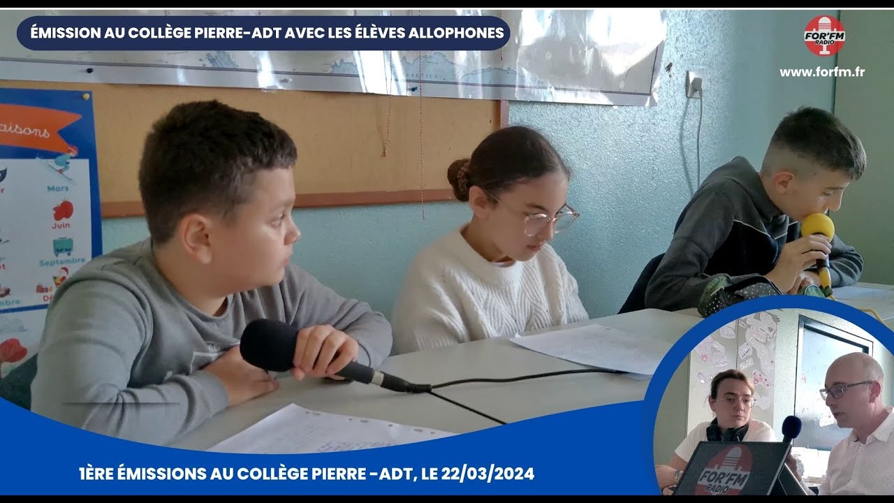 Émission au Collège Pierre-ADT avec les élèves allophones