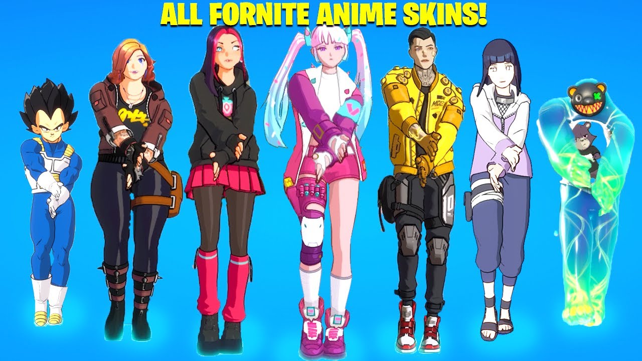 Fortnite Dance Battle of All ANIME Skins (Lennox Rose, Golden Gear Midas, Ricochet Rox, Ready Penny)