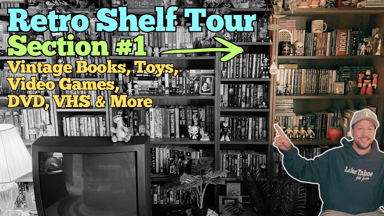 Retro Shelf Tour, Section One-Vintage Books, Toys, Video Games, DVD, VHS & More