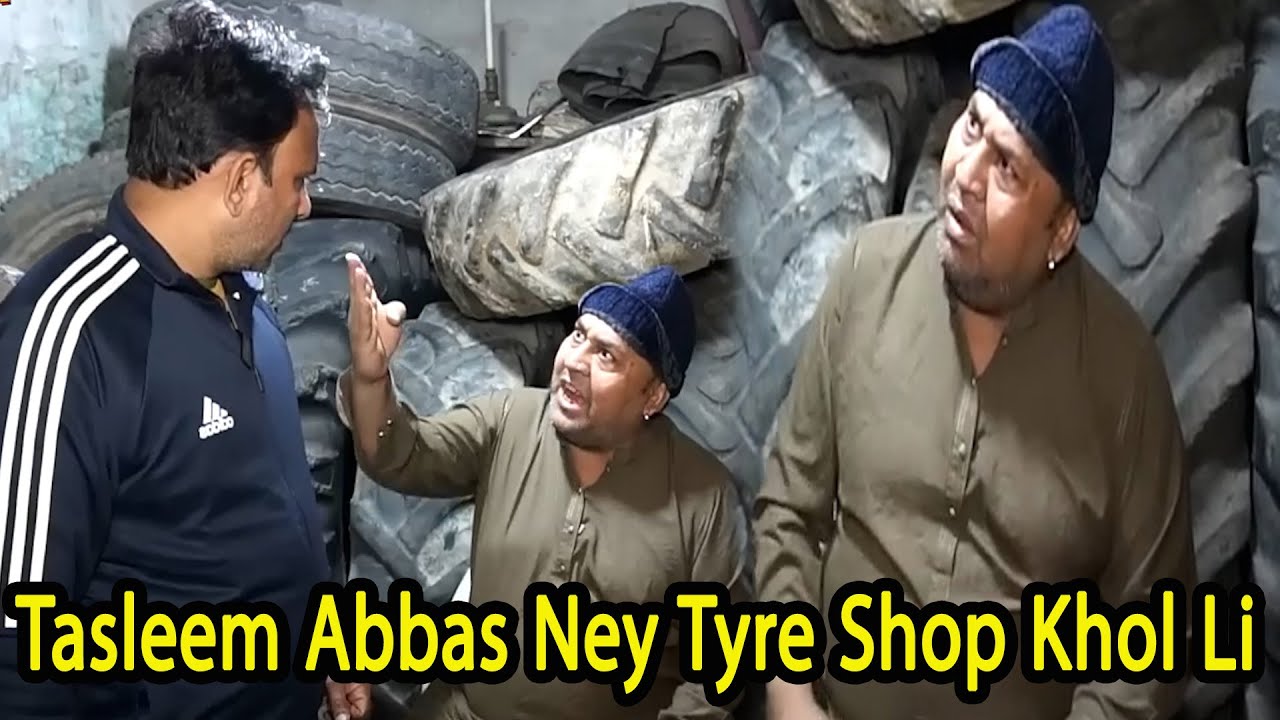 Tasleem Abbas Ney Bana Ley Tyre Ki Duhkan ||Hilarious Comedy By Tasleem & Soni  @punjabicomedy1