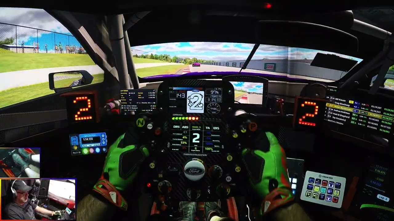 IRACING. GT3, en TIRE MOTORSPORTS, me falto un poquito de sopa, pero buena carrera.