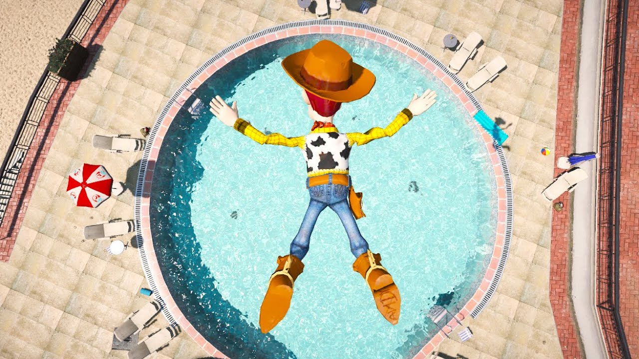 GTA 5 Water Ragdolls WOODY Jumps/Fails #34 (Euphoria Physics, Funny Moments)