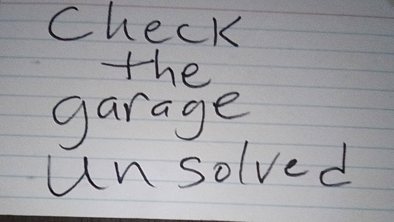 #tarot   check the garage!! ⚠️‼️ unsolved