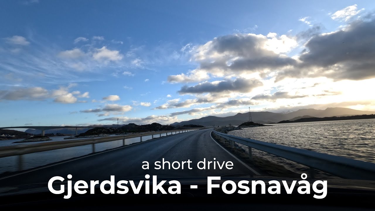 Scenic drive to the coastal town of Fosnavåg | Driving Norway in Real Time 4K 50FPS