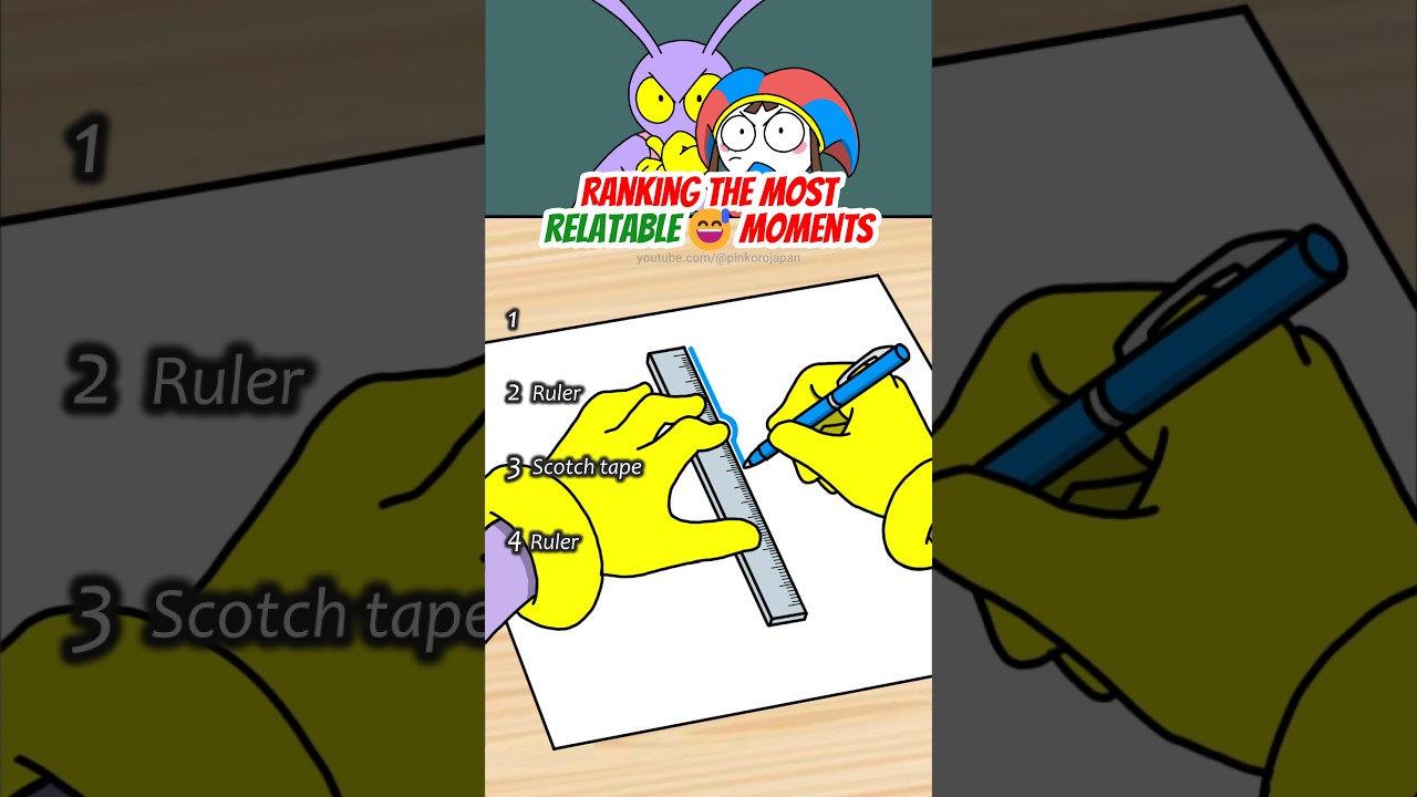 Ranking Most Relatable School Moments😭JAX & POMNI Reaction Animation #relatable #ranking #funniest