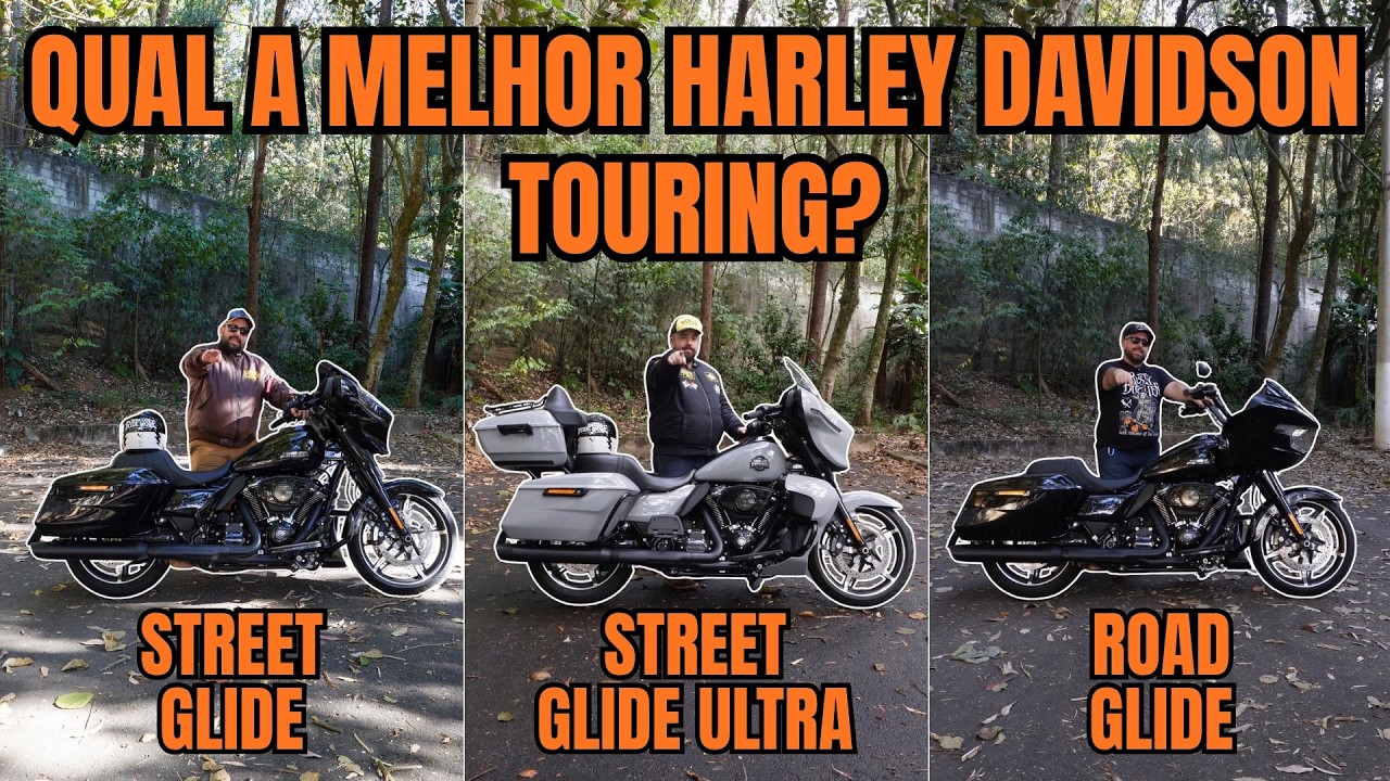 QUAL A MELHOR  HARLEY TOURING? Street Glide, Road Glide ou Street Glide Ultra? #harleydavidson
