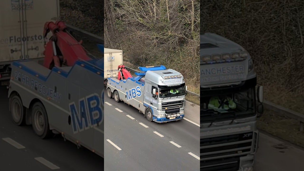 Manchester Breakdown Services Daf XF #recovery #truck on M6 #shortvideo #shorts #youtubeshorts
