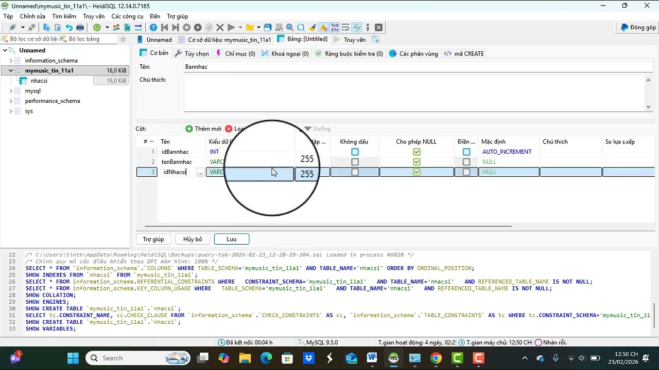 BÀI 20  THỰC HÀNH TẠO CÁC BẢNG CÓ KHÓA NGOÀI