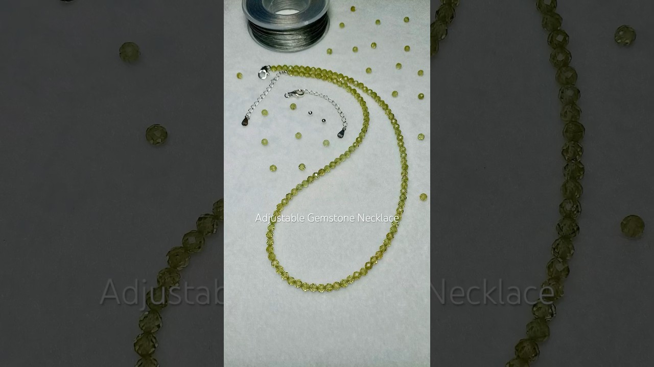 How to make a diy beautiful gemstone necklace? #jewelry #diyjewelry #gemstone
