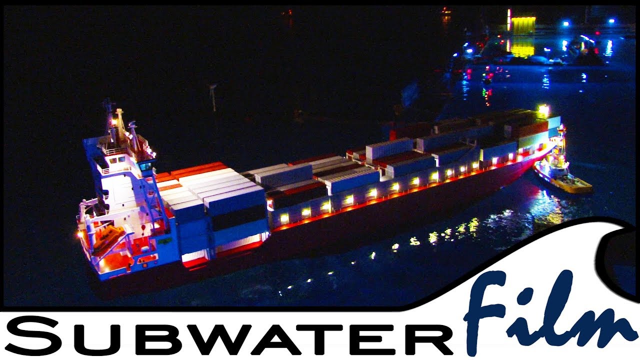 RC Ships @ NIGHT | Night dreams in a lightend up harbour!