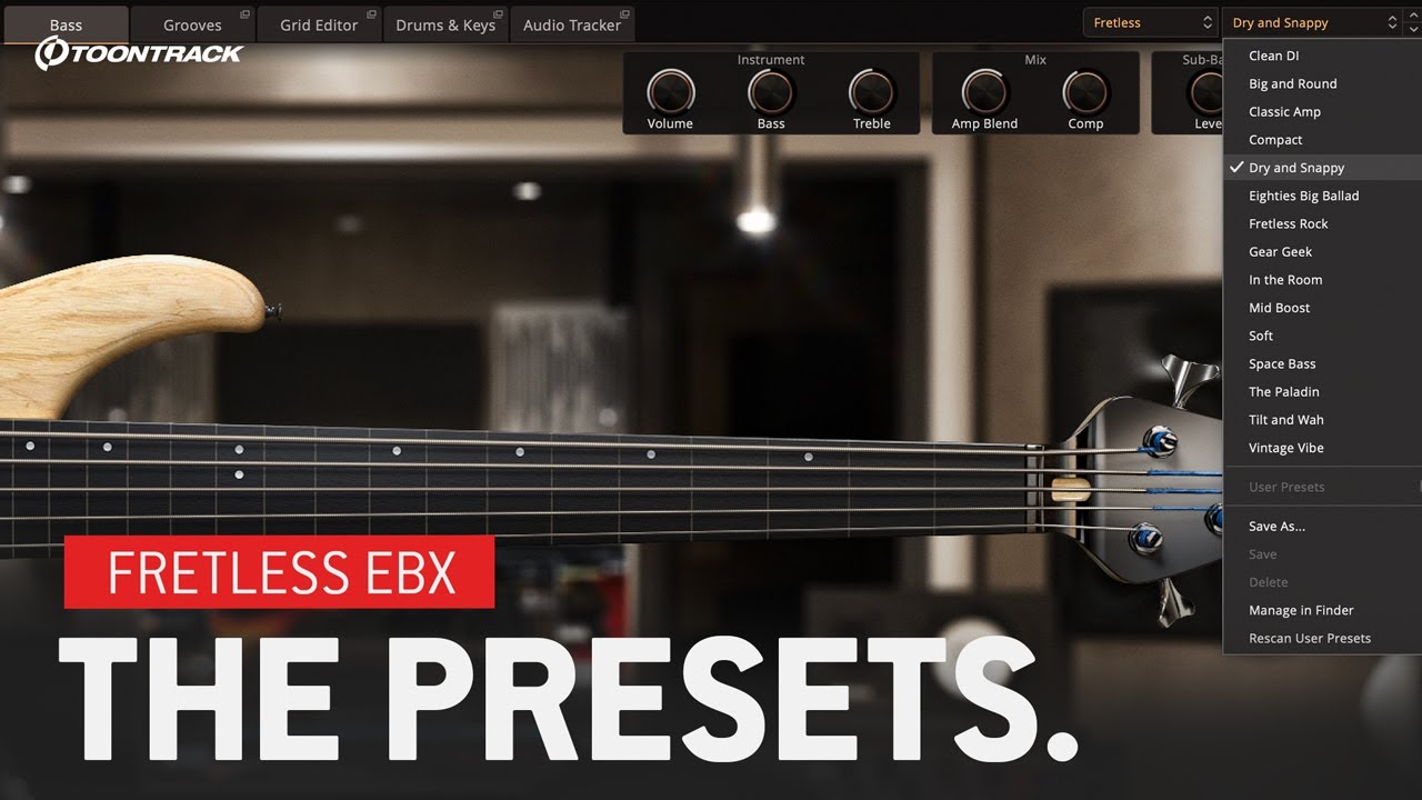 Fretless EBX – The Presets