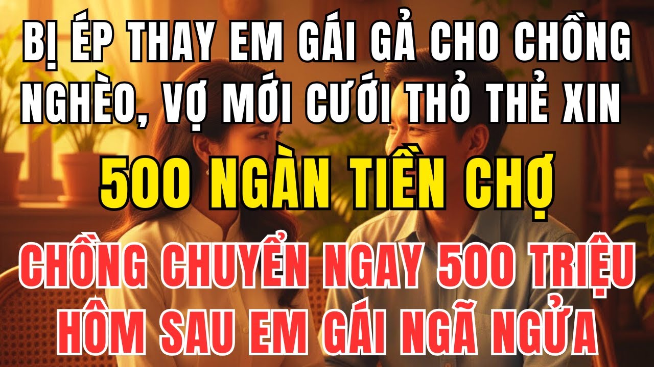 Bị Ép Thay Em Gái Gả Cho Chồng Nghèo, Tôi Sốc Khi Anh Chuyển 500 Triệu Chỉ Vì Tôi Xin 500K