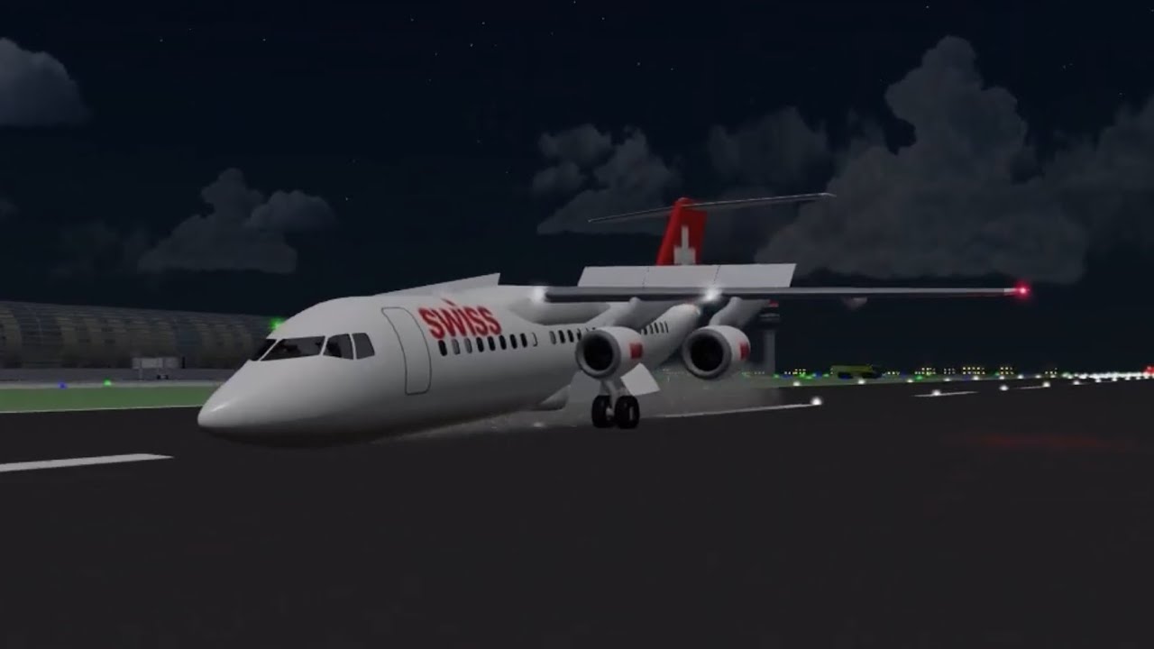 Avro RJ100 nose gear failure (new aircraft cabin crew simulator)