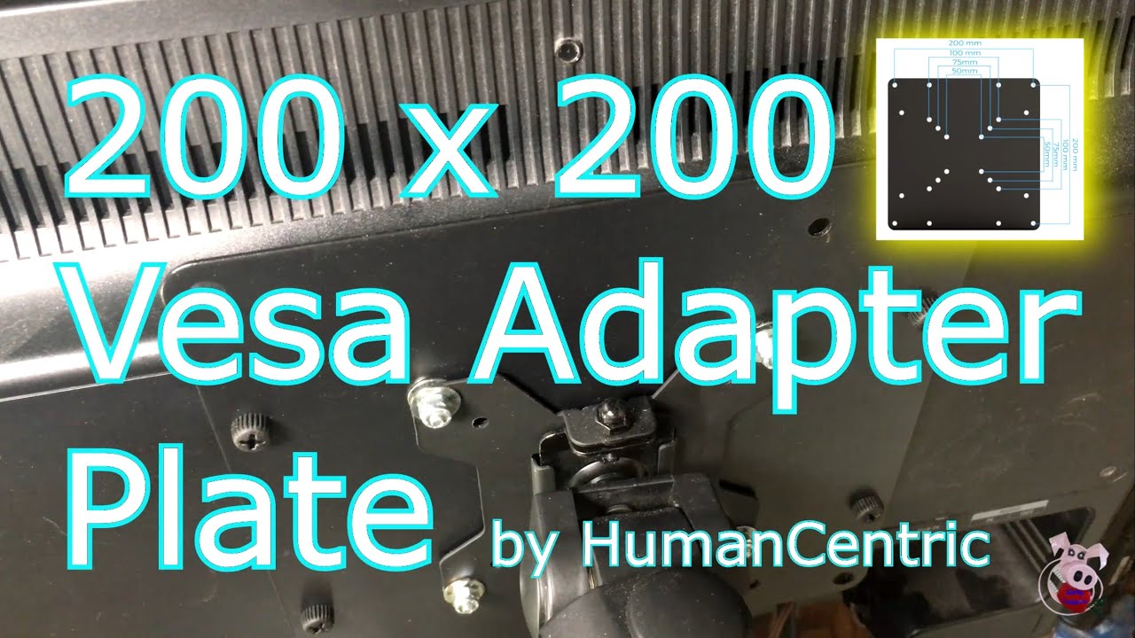 Использование переходной пластины VESA 200 x 200 от Humancentric, артикул 101-2003.