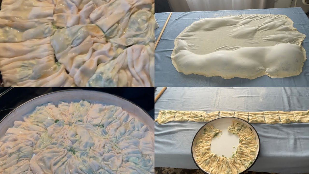 ZELJANIK - TRADICIONALNA BOSANSKA PITA / JUFKA RAZVIJENA OKLAGIJOM / TRADITIONAL BOSNIAN SPINACH PIE
