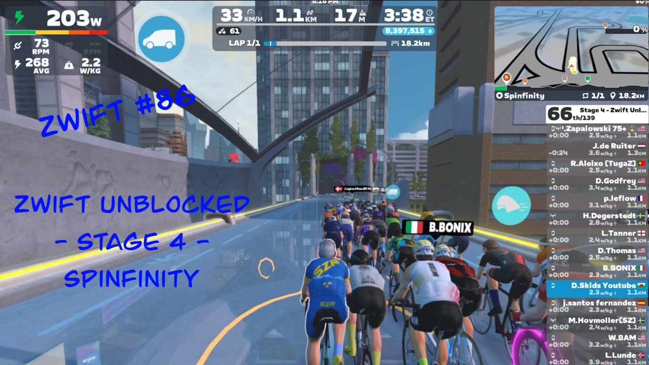 Zwift #86 Zwift Unlocked - Stage 4 Spinfinity