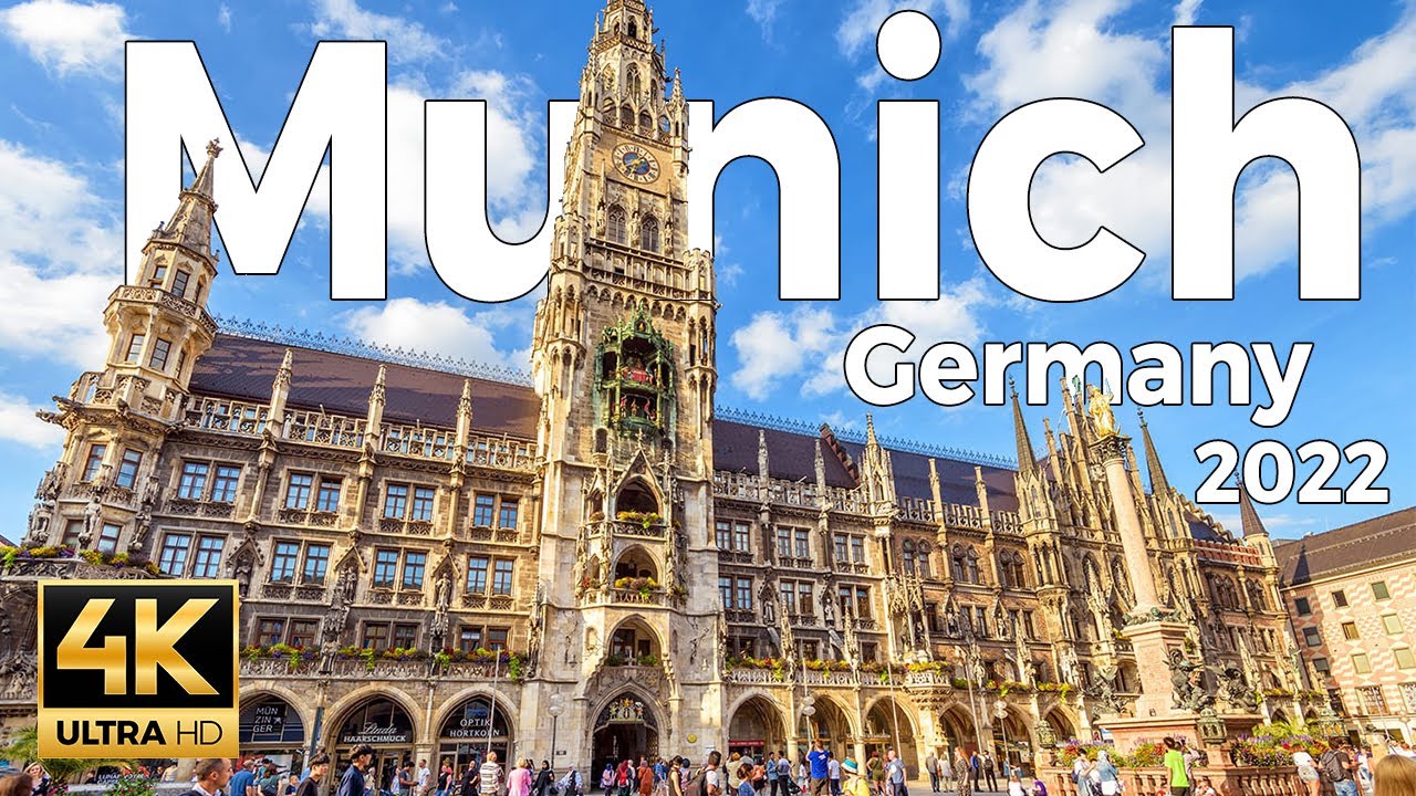 Munich (München) 2022, Germany Walking Tour (4k Ultra HD 60 fps) - With Captions
