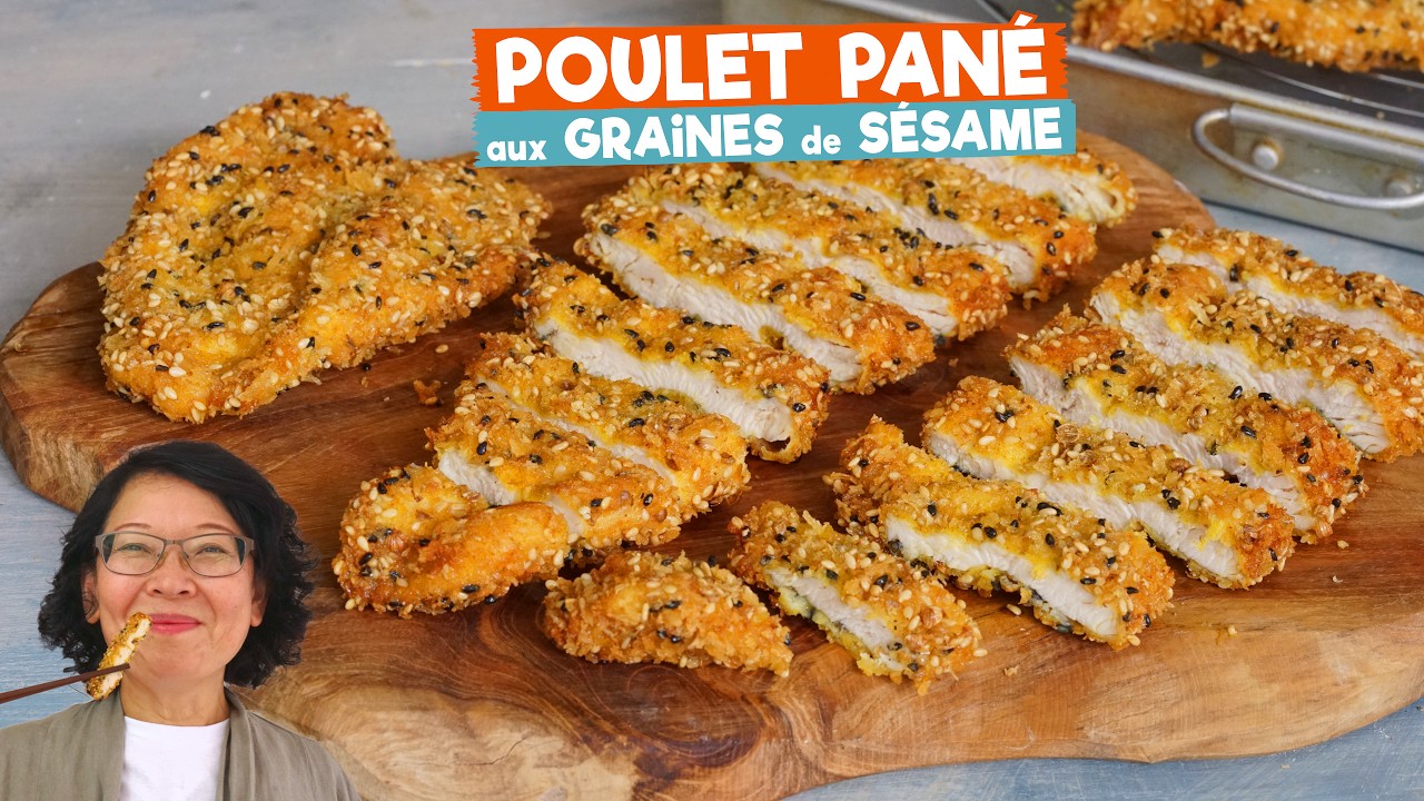 Poulet pané aux graines de sésame : Croustillant et facile à faire !  Parfumez votre panure
