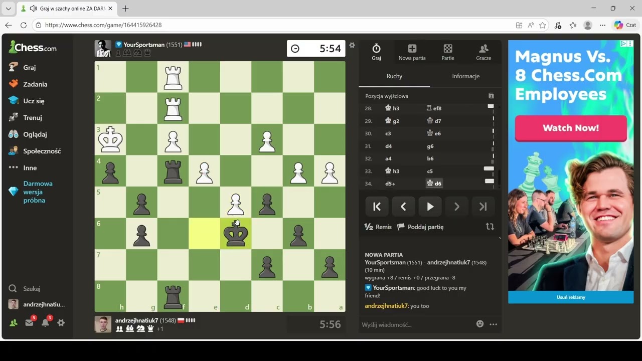 Droga do 1600 elo, chess.com #32