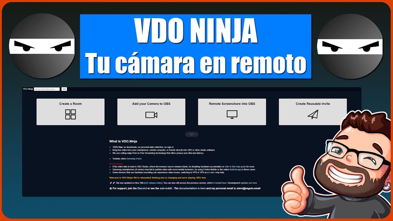 VDO NINJA - La herramienta para transmitir tu cámara de forma remota