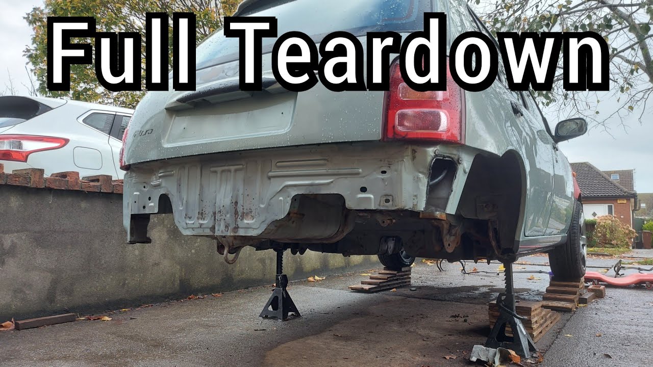 Rear end teardown on my K11 Micra - Fuel tank, brake lines, etc