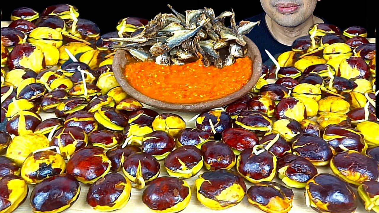 MAKAN 2 KG JENGKOL TUA MENTAH || SAMBAL || IKAN ASIN || ASMR MUKBANG