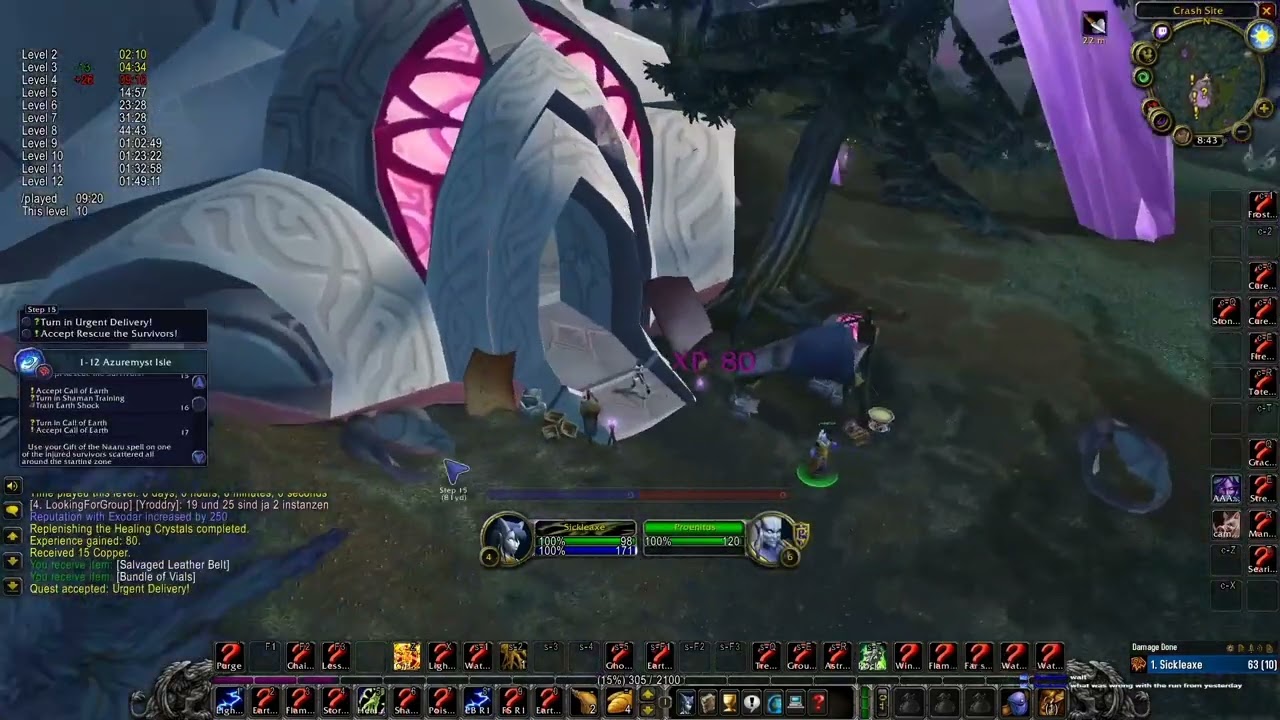 1-70 Shaman - World Record (All Classes) [SSF] - 72h 10m - Part 1 (1-27) - Classic TBC