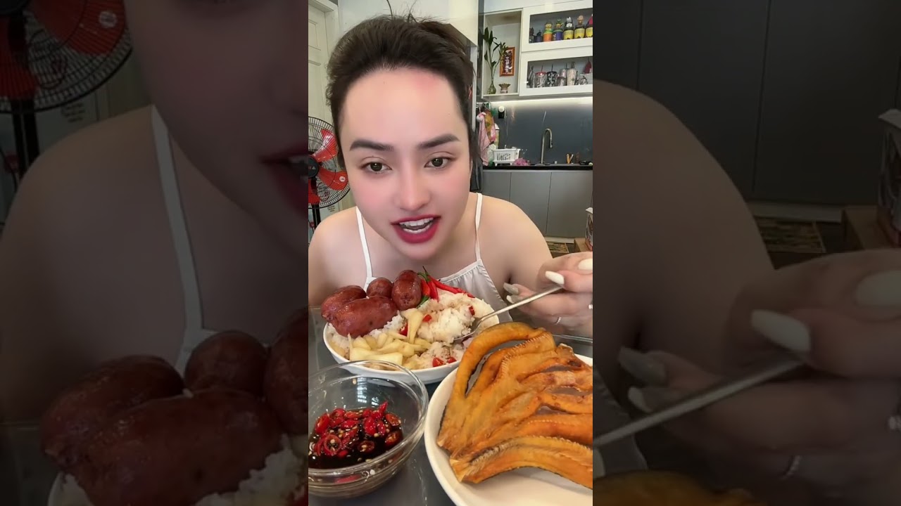 Mời mọi người Mukbang Khô Cá Lóc Chấm Mắm Me, Cơm Ức Cá Dứa, Cơm Khô Cá Sặc với em nghen