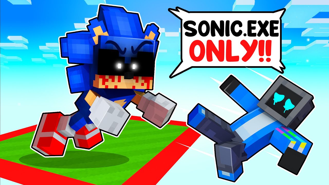 Locked on ONE CHUNK with SONIC.EXE in Minecraft!